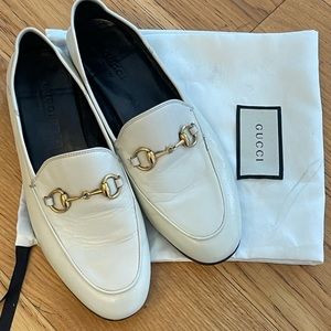 Gucci leather loafer - white- size 36